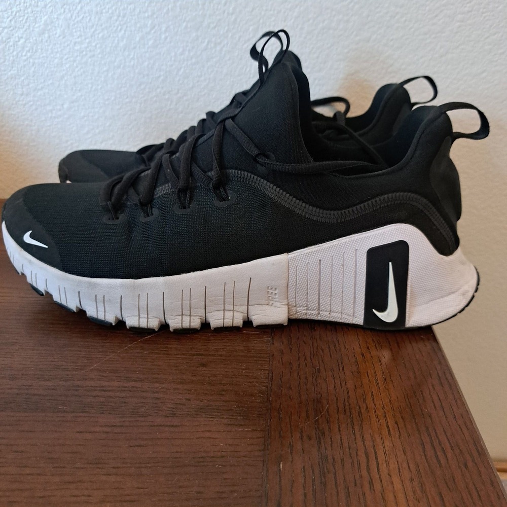 Nike Free Metcon 6 Mens Training Shoes Black White FJ7127-001 Size 10.5